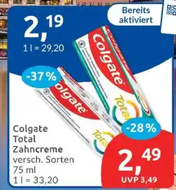 Budni Colgate total zahncreme Angebot