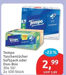 Budni Tempo taschentücher softpack oder duo-box Angebot
