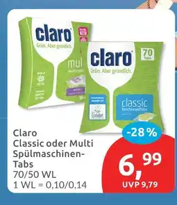 Budni Claro classic oder multi spülmaschinen-tabs Angebot