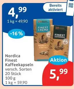 Budni Nordica finest kaffeekapseln Angebot