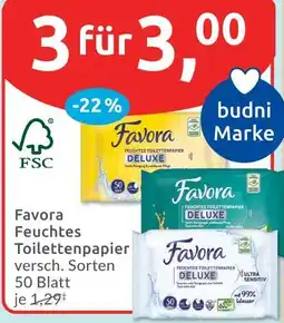 Budni Favora feuchtes toilettenpapier deluxe Angebot