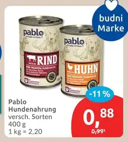 Budni Pablo hundenahrung Angebot