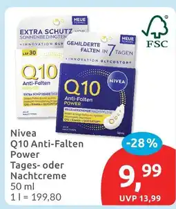Budni Nivea q10 anti-falten power tages- oder nachtcreme Angebot