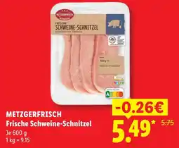 Lidl Metzgerfrisch frische schweine-schnitzel Angebot