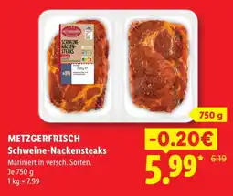 Lidl Metzgerfrisch schweine-nackensteaks Angebot