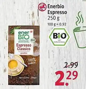 Rossmann Enerbio Espresso Angebot