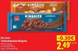 Lidl Fin Carré Tafelschokolade Kingsize Angebot