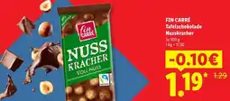 Lidl FIN CARRÉ Tafelschokolade Nusskracher Angebot