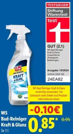Lidl W5 Bad-Reiniger Kraft & Glanz Angebot