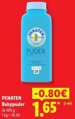Lidl PENATEN Babypuder Angebot