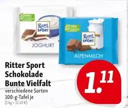 Nah & Frisch Ritter Sport Schokolade Bunte Vielfalt Angebot