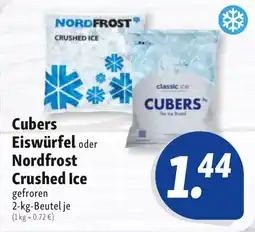 Nah & Frisch Cubers Eiswürfel oder Nordfrost Crushed Ice Angebot