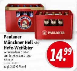 Nah & Frisch Paulaner Münchner Hell oder Hefe-Weißbier Angebot