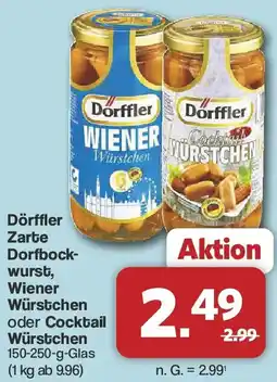 Famila Nord West Dörffler Zarte Dorfbockwurst, Wiener Würstchen oder Cocktail Würstchen Angebot