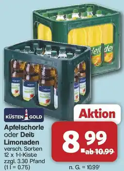 Famila Nord West KÜSTEN GOLD Apfelschorle oder Deit Limonaden Angebot