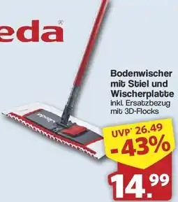 Famila Nord West Bodenwischer mit Stiel und Wischerplatte Angebot