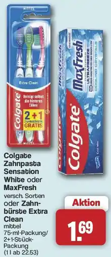 Famila Nord West Colgate Zahnpasta Sensation White oder MaxFresh oder Zahnbürste Extra Clean Angebot