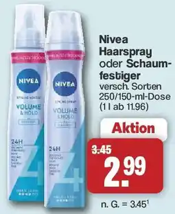 Famila Nord West Nivea Haarspray oder Schaumfestiger Angebot