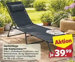Famila Nord West Gartenliege mit Kopfpolster Angebot