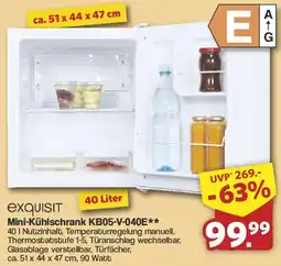 Famila Nord West exquisit Mini-Kühlschrank KB05-V-040E Angebot