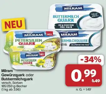 Famila Nord West Milram Gewürzquark oder Buttermilchquark Angebot