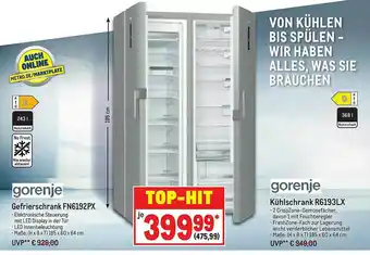 METRO Gorenje Gefrierschrank Fn6192px Oder Kühlschrank R6193lx Angebot