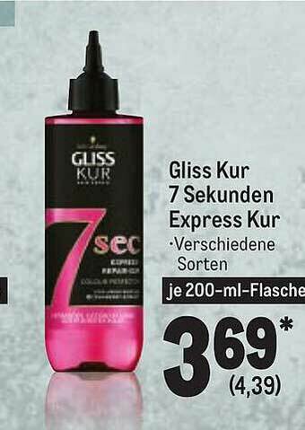 METRO Gliss Kur 7 Sekunden Express Kur Angebot