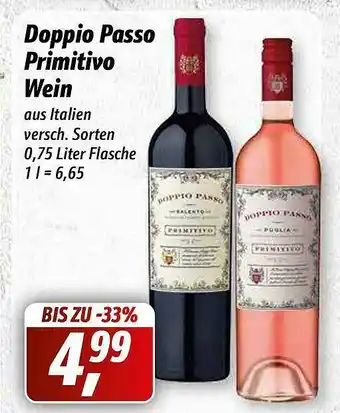 Simmel Doppio Passo Primitivo Wein Angebot