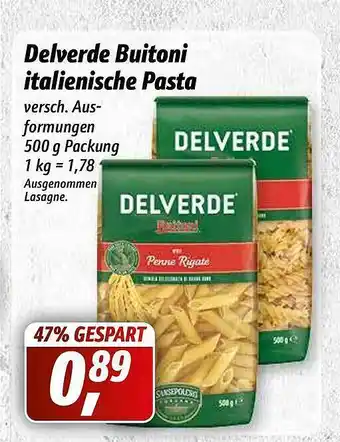 Simmel Delverde Buitoni Italienische Pasta Angebot