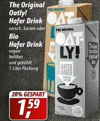 Simmel The Original Oatly! Hafer Drink Oder Bio Hafer Drink Angebot