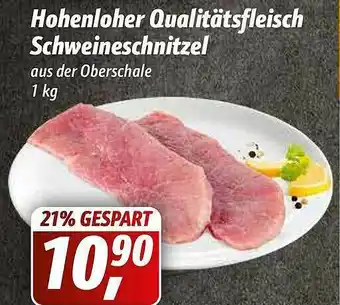 Simmel Hohenloher Qualitätsfleisch Schweineschnitzel Angebot