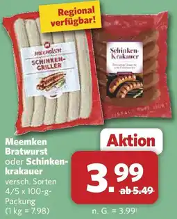 Combi Meemken Bratwurst oder Schinkenkrakauer Angebot
