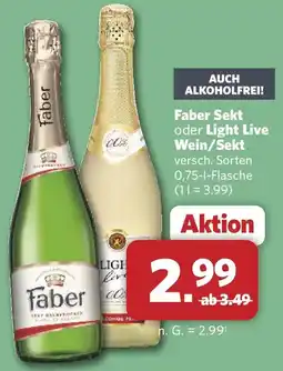 Combi Faber Sekt oder Light Live Wein/Sekt Angebot