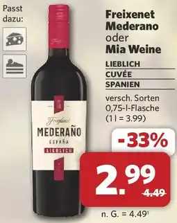 Combi Freixenet Mederano oder Mia Weine Angebot
