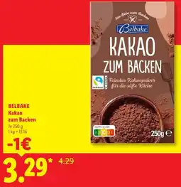 Lidl BELBAKE Kakao zum Backen Angebot