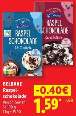 Lidl BELBAKE Raspelschokolade Angebot