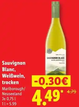 Lidl Sauvignon Blanc, Weißwein, trocken Angebot
