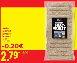 Lidl GRILLMEISTER Mini Rostbratwurst Angebot
