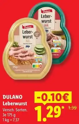Lidl DULANO Leberwurst Angebot