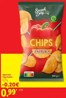 Lidl SNACK DAY Chips Paprika Angebot