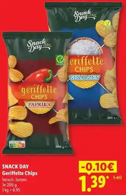 Lidl SNACK DAY Geriffelte Chips Angebot
