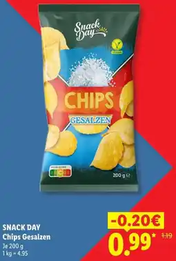 Lidl SNACK DAY Chips Gesalzen Angebot