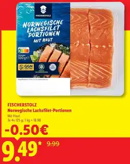 Lidl FISCHERSTOLZ Norwegische Lachsfilet-Portionen Angebot