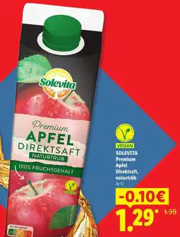 Lidl SOLEVITA Premium Apfel Direktsaft, naturtrüb Angebot