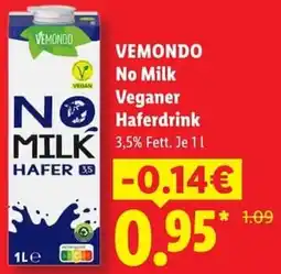 Lidl VEMONDO No Milk Veganer Haferdrink Angebot