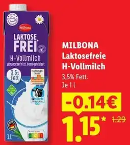 Lidl MILBONA Laktosefreie H-Vollmilch Angebot