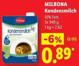 Lidl MILBONA Kondensmilch Angebot