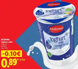 Lidl MILBONA Joghurt, mild Angebot