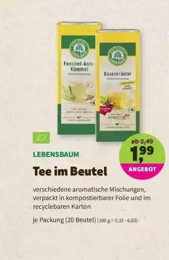 Denns BioMarkt Lebensbaum Tee Im Beutel Angebot