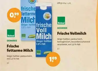 Denns BioMarkt Dennree Frische Fettarme Milch Oder Vollmilch Angebot